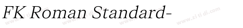 FK Roman Standard字体转换